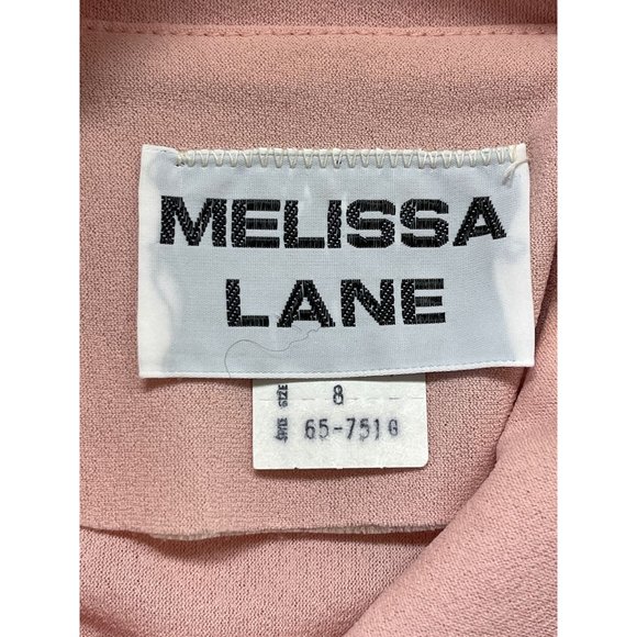 Vintage 70s Nylon Shirt Dress Size Small Collared Pastel Pink Academia Secretary - Picture 2 of 8